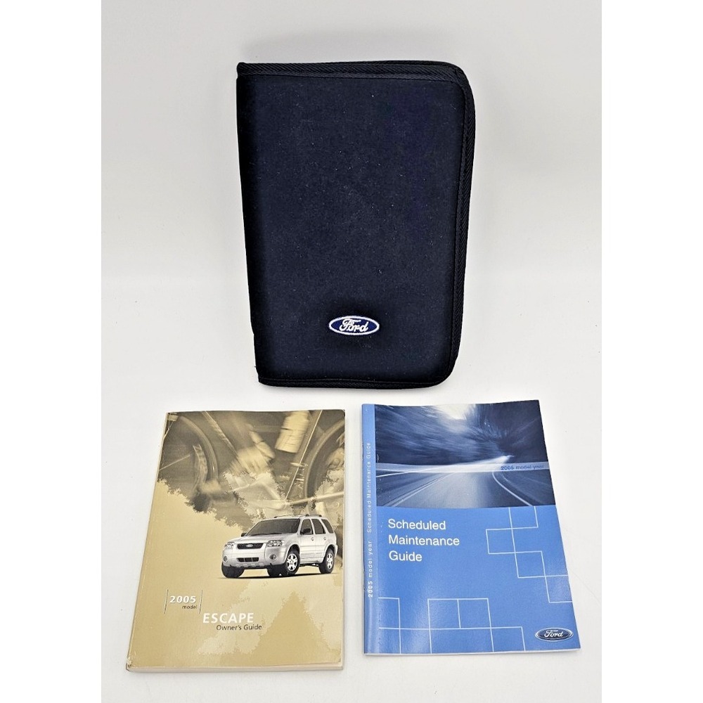 2005 Ford Escape Owner's Guide Manual Set w/ Maintenance Guide & Zippered Case